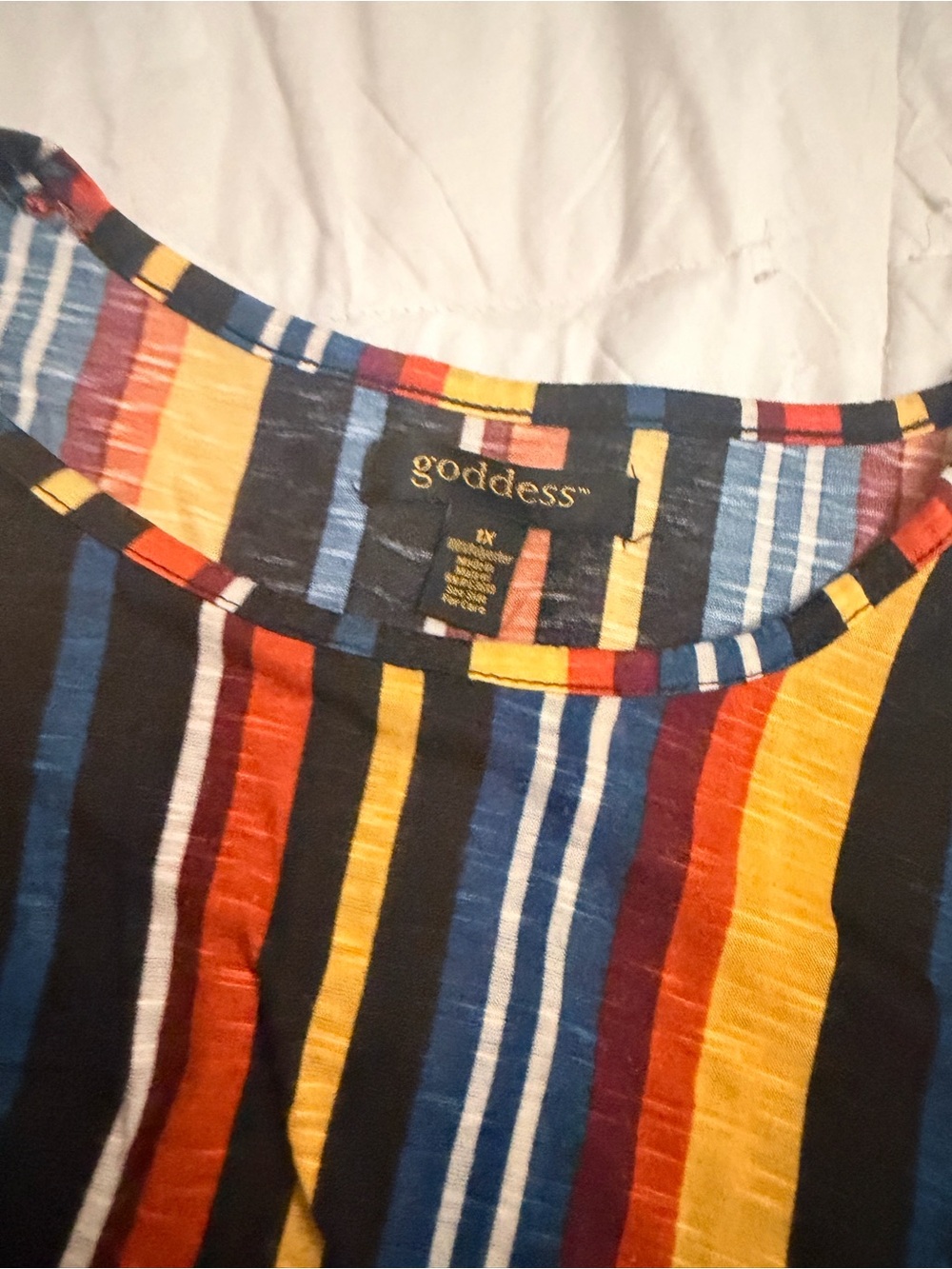 Size 1X Multicolor Open-Sided Blouse Top